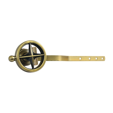 Kingston Brass Front Mount Toilet Tank Lever with Knurled Handle, Antique Brass KTRNK3