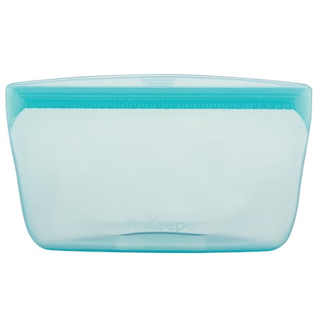 Progress Int STORAGE BAG 112 Cup Capacity Zipper Closure Turquoise Silicone Reusable PKS-20T