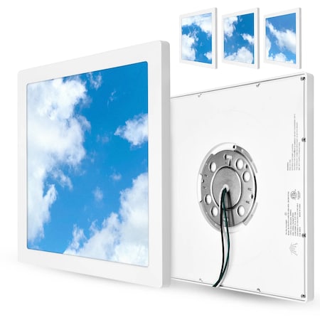 Beyond Led Technology The Sky Downlight, 24 Watt, 1200 Lumens, Daylight White, 120Vac, 12 Square, IP20, 4PK 153754