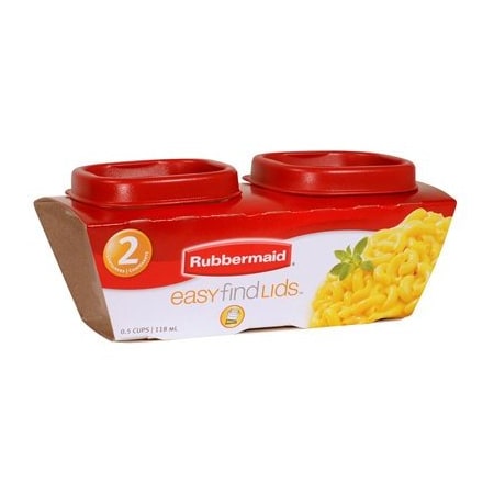 Rubbermaid 2Pk 1/2C Food Container 2049347