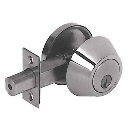 Tell Single Cylinder Deadbolt, 1" L Throw DB2060-SC-10B