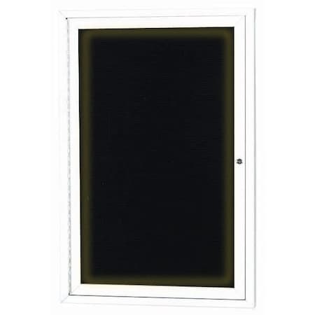 Aarco Illuminated Outdoor Enclosed Directory w/ Al Frame, Powder Coated White, 24''Hx18''W OADC2418IW