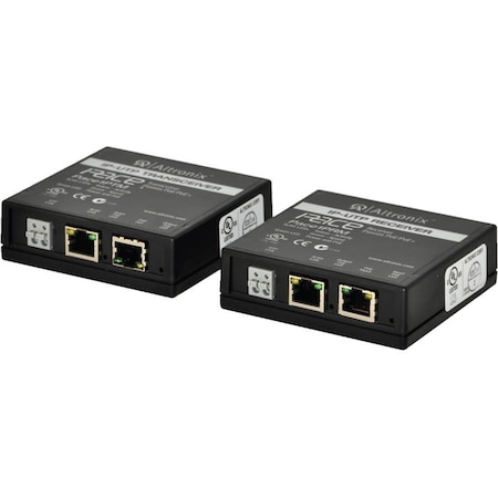 Altronix PoE Switch Kit, 3-1/2" W, 1 Cam. Input, Blk PACE1PRMT
