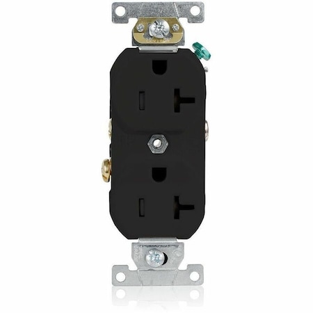 Leviton Commercial Grade Tamper-Resistant Duplex Receptacle, 20 Amp, 125 Volt TBR20-E
