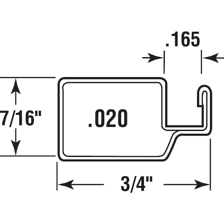 Prime-Line Make-2-Fit 3/4x7/16x94 Bronze Aluminum Screen Frame PL14041
