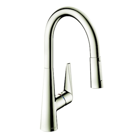 Hansgrohe Talis S HighArc Kitchen Faucet, 2-Spray Pull-Down, 1.75 GPM in Polished Nickel 72813831