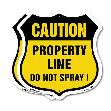 Signmission No Spray Shield Sign Caution Property Li, 12 inch X 12 inch, Aluminum Metal Sign, 2PK SHI-A-2PACK-12-404