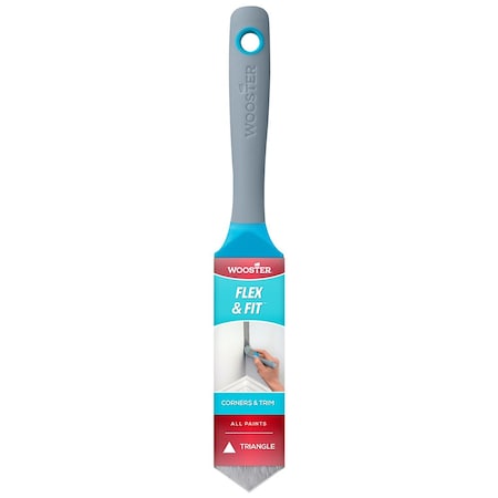 Wooster 1-1/4" Wooster 8710 Flex & Fit Triangle Paint Brush, Flexible Rubber Handle 5401