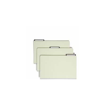 Smead Pressboard Folder, Gray/Green, 25PK 18430