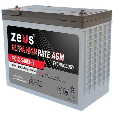 Zeus Battery Products 540W 12v Ultra High Rate SLA Battery PC12-540UHR