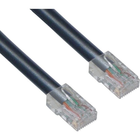 Cable Wholesale Cat6 Black Copper Ethernet Patch Cable, Bootless, POE Compliant, 25 foot 10X8-12225