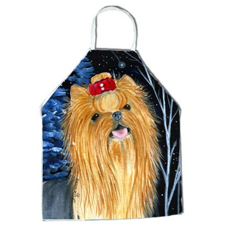 Carolines Treasures Starry Night Yorkie Apron - 27 x 31 in. SS8413APRON
