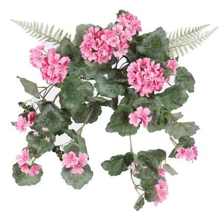 Dare2Decor 22 in. Geranium Hanging Bush - Coral DA832315