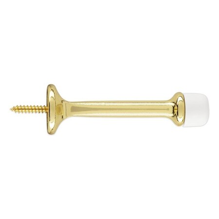 National Hardware 236 Series Rigid Door Stop, 3-1/16 in Projection, Zinc, Brass N830-545