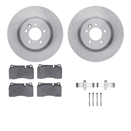 Dynamic Friction Co DFC Rotors with EURO 5000 Ceramic Brake Pads includes Hardware 6612-11038