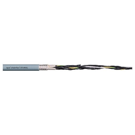 Chainflex Control Cable, 2 C, Gray, PVC, 600 V, Order by the Foot CF140US-05-02