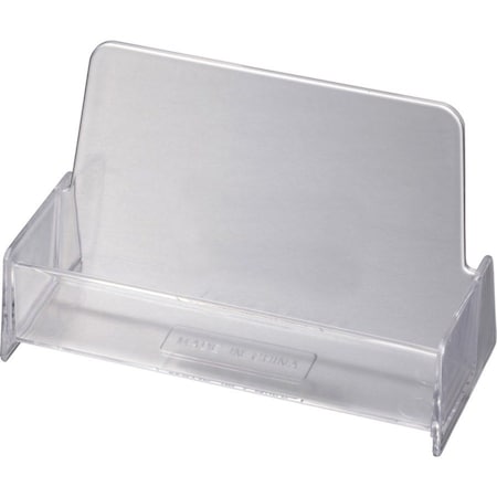 Officemate International Officemate Broad Base Business Card Holder, Plastic, Clear 97832