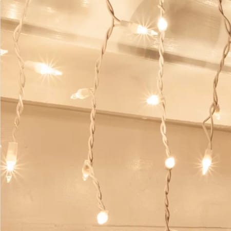 Santas Forest 17622212 Icicle Light Set, 25 V, 100 pcs Lamp, Clear Light, 7 ft L 00051/1762-22