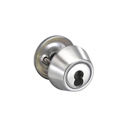 Yale Commercial D Series Satin Chrome Deadbolt Cylinder by Thumbturn SFIC Cylinder Prep Less Cylinder BD112 x 626
