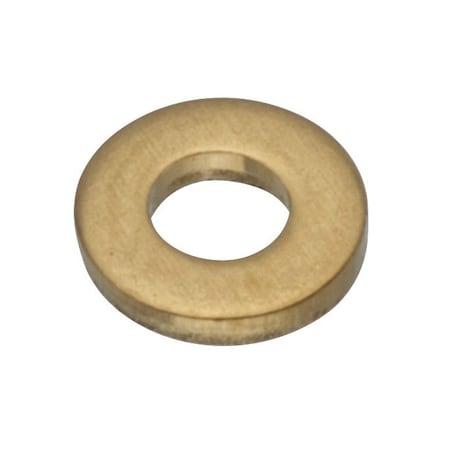 Zoro Select Flat Washer, For Screw Size #2 , Brass Plain Finish Z9152BR