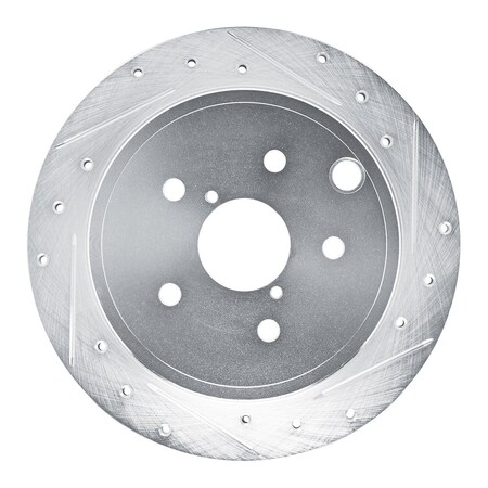 Dynamic Friction Co DFC Brake Rotor - Drilled and Slotted - Silver 631-13050R