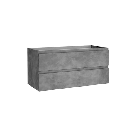 Homeroots 40" Gray Wood Freestanding Bathroom Vanity With White Sink And Two Drawers 627500