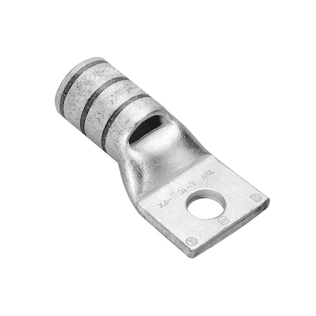 Burndy One-Hole Compression Lug, 6 AWG Max, #10 Stud, Standard Barrel, Copper, None YAV6CL1