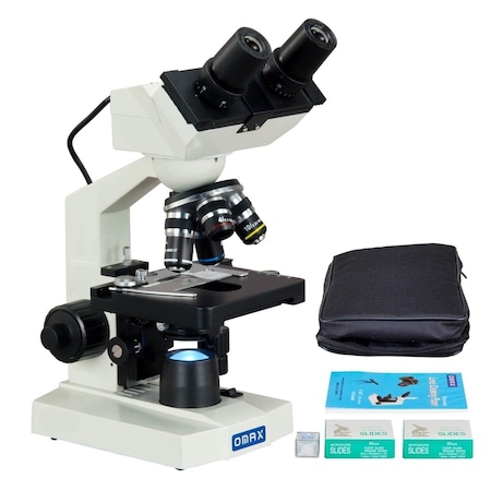 Amscope 40X-2500X 1.3MP Digital Integrated Microscope w/LED Illumination + Vinyl Case, Blank Slides, Tissues MD82EZ10-A188V-SCP