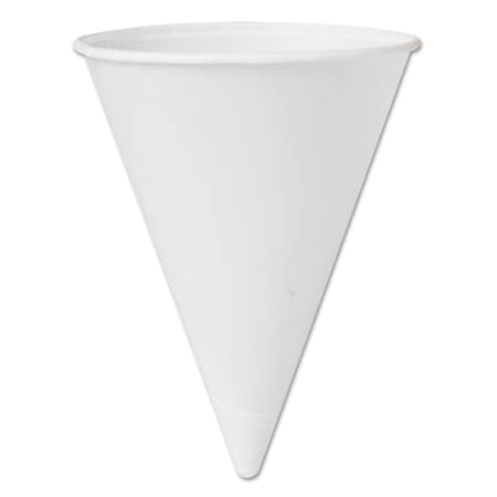 Dart Bare Eco-Forward Treated Paper Cone Cups, 4.25 oz, White, PK5000 SCC 42BR