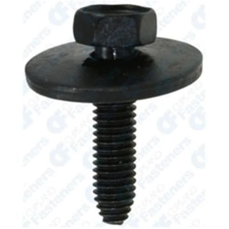 Auveco Pak Hex Heavy Duty Sems Body Bolt, M6 - 1. 0 X 25M AUV-AP12066