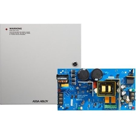 Securitron Power Supply, Steel, 14" L, 14" W, 4.75" H AQD6-8F2