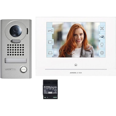 Aiphone Mobile-Ready Box Set with Surface-Mount Door Station, 7in touchscreen JOS-1VW