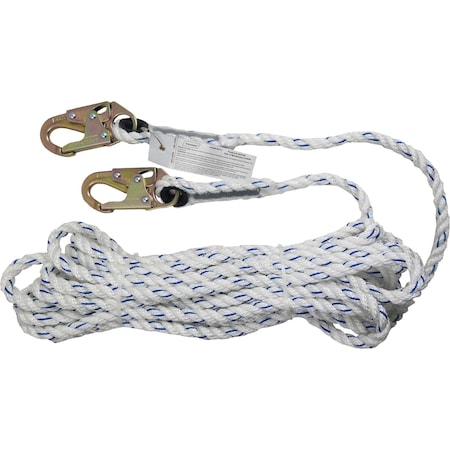 Ironwear 50 ft Premium Polyester Blend 3 Strand Vertical Lifeline 2979-50