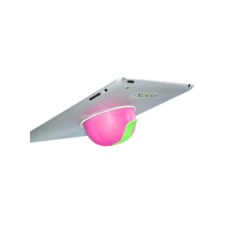 Palladium Safety Solutions Dba Isucker iSucker iPad/Tablet Stand and Ergonomic Holder - Pink with Green Lever, 9001PK IS-9001-PK-GN