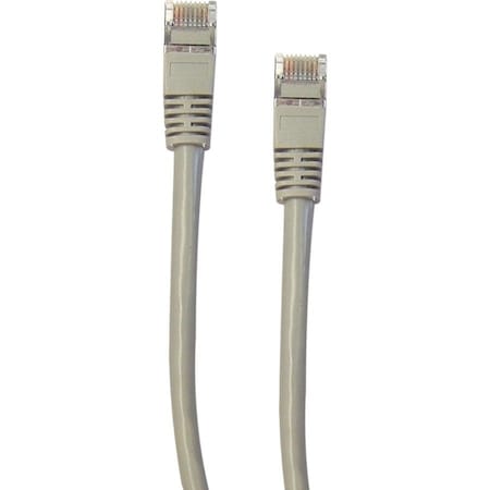 Cable Wholesale Shielded Cat5e Gray Copper Ethernet Cable, F/UTP, Snagless/Molded Boot, POE Compliant, 1 foot 10X6-52101
