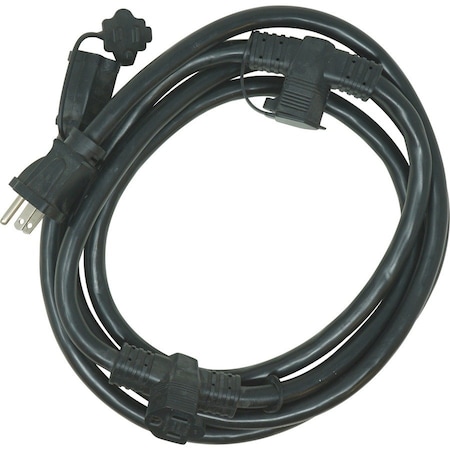 Southwire STW Extension Cord, 14 AWG, Indoor/Outdoor, 14/3, 3 Outlets, 5-15R, Black, PVC, 5-15P, 9 ft 3130