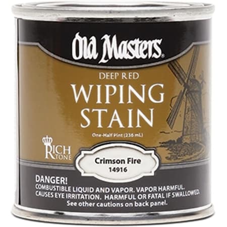 Old Masters 14916 0.5 Pint. Deep Red Crimson Fire Wiping Stain 240 Voc 86348149168