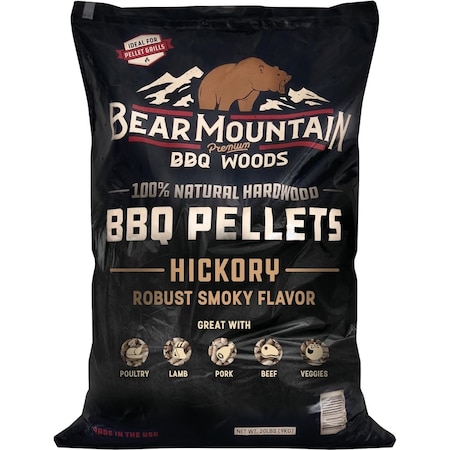 Bear Mountain Bbq Premium Woods 20 Lb. Hickory Wood Pellet FK14