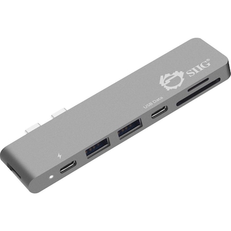 Siig THUNDERBOLT 3 USB-C HUB HDMI WITH CARD READER & PD ADAPTER SPACE GRAY JU-TB0512-S1