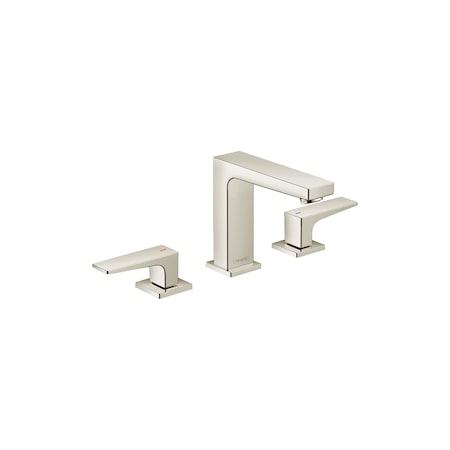 Hansgrohe Metropol Widespread Faucet 110 with Lever Handles and Pop-Up Drain, 1.2 GPM in Polished Nickel 32516831
