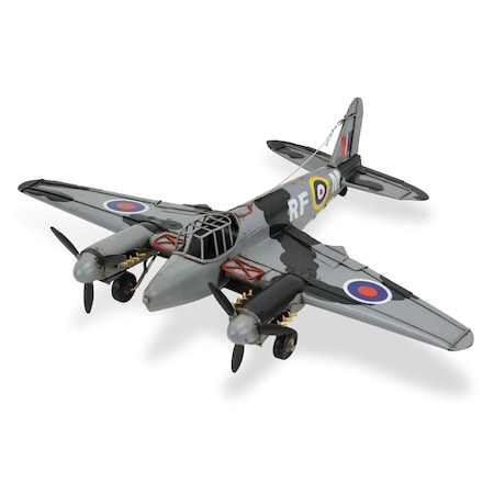 Homeroots 4" Black and Gray Metal Hand Painted Model Airplane Tabletop Sculpture 489460