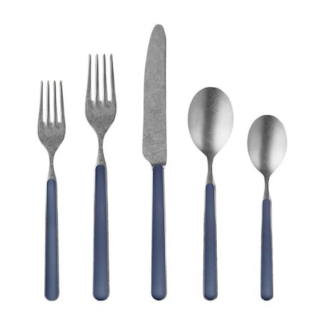 Mepra Fantasia Pewter Flatware Set - 20 Pieces - Cobalt 10C622020P