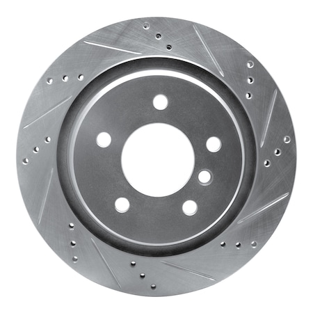 Dynamic Friction Co DFC Brake Rotor - Drilled and Slotted - Silver 631-31034D