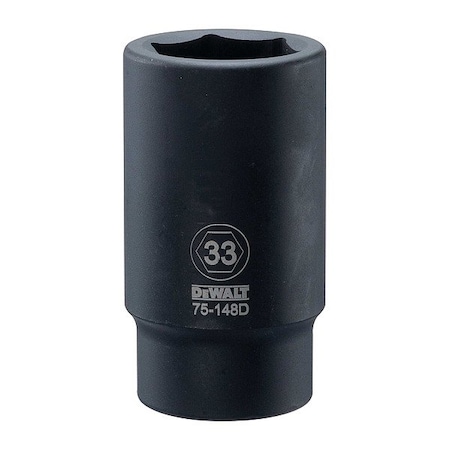 Dewalt Deep Impact Socket, 3/4 IN DR, 33MM DWMT75148OSP