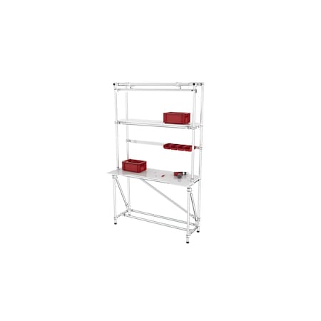 Trilogiq Worktable With Storage, Small Bins Rails And Led. 20512-13