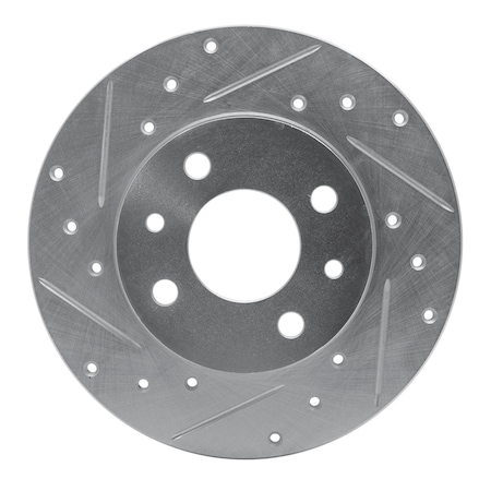 Dynamic Friction Co DFC Brake Rotor - Drilled and Slotted - Silver 631-07001L