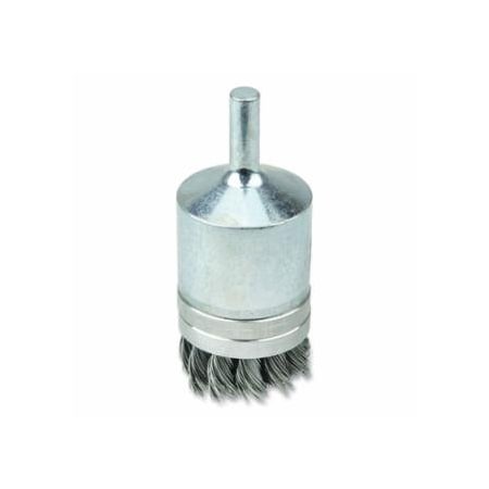 Weiler Banded Knot Wire End Brush, Steel, 1-1/8 in x 0.020 in, 20,000 rpm, 2PK 804-11141