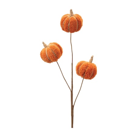 Homeroots Set of Six Orange and Green Fall Mini Pumpkins Wreath Sprays, 6PK 633242