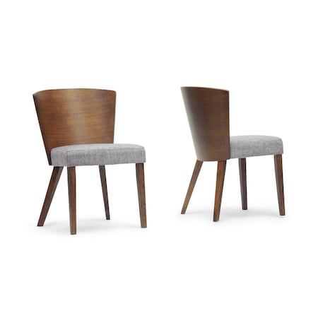 Wholesale Interiors SPARROW DINING CHAIR-109-690 Sparrow Brown Wood Modern Dining Chair - Pack of 2, 2PK 847321013230