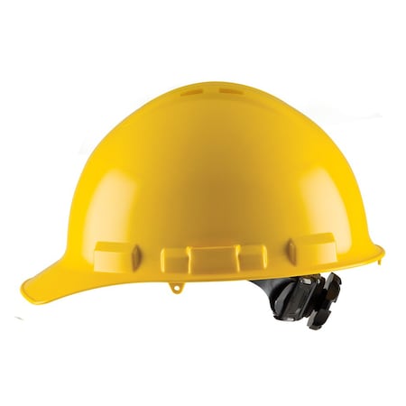 Duo Safety Hard Hat, Ratchet, 4 Point, Vented, Yellow H24R2V